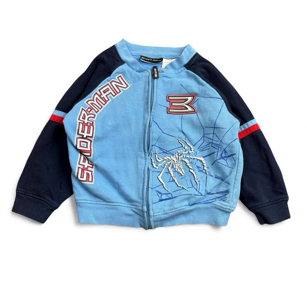 Vintage Spiderman 3 Movie Promo Bomber Jacket Toddler 4T Full Zip